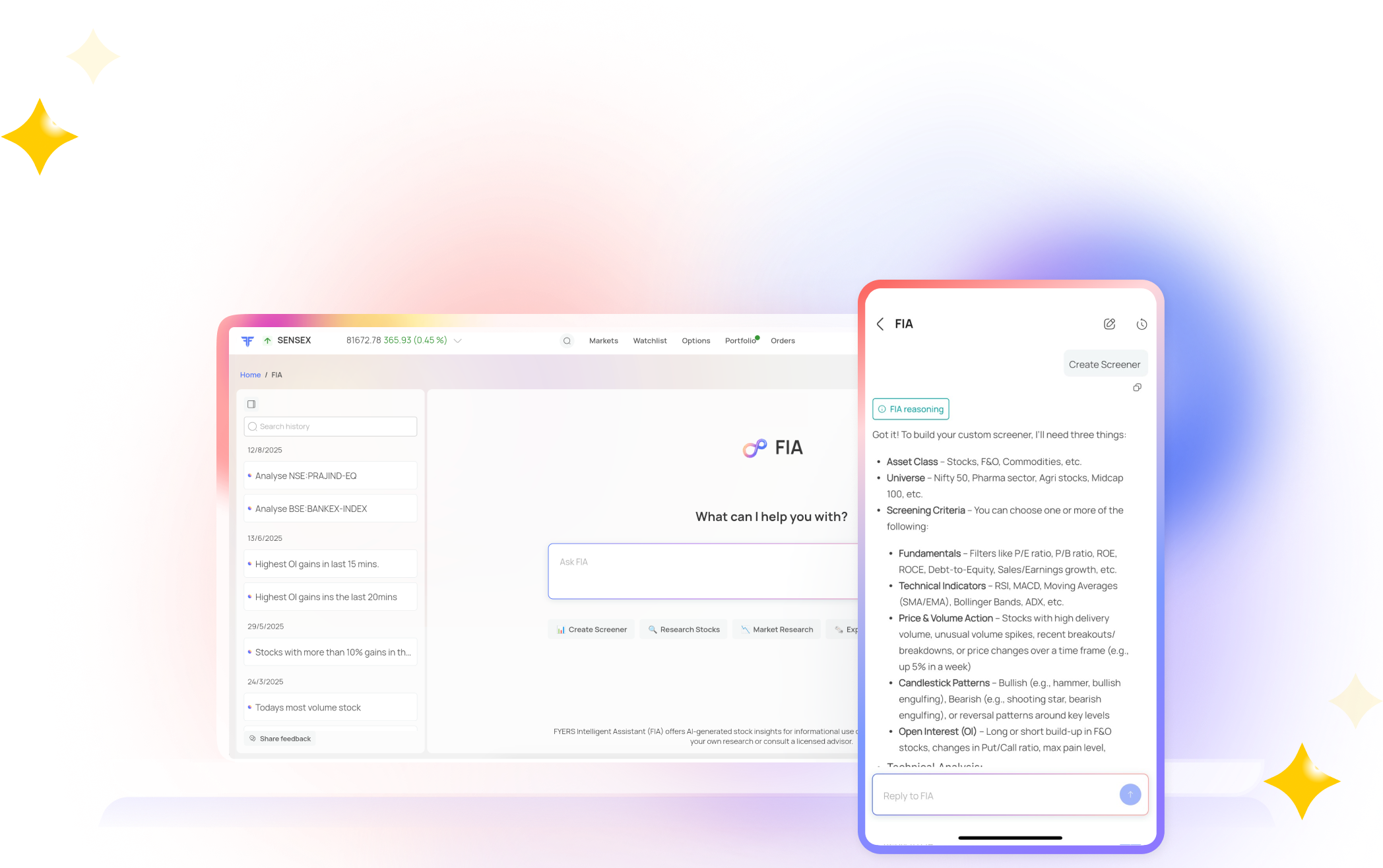 FIA: India’s first AI-powered stock market assistant.